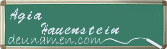 Agia Hauenstein Visitenkarte